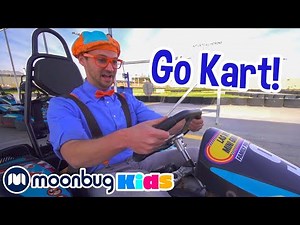 Blippi Visits a Go Kart Track | Blippi | Educational Videos for Kids