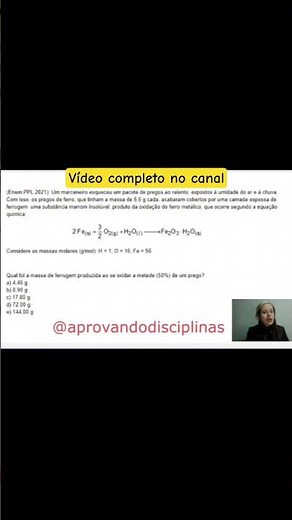 Stoichiometry question from the ENEM exam solved #chemistry #enem