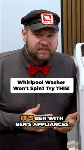 Whirlpool Washer WON’T Spin? FIX It FAST! #washingmachine #appliances #homeappliances #repair #reels | Ben's Appliances