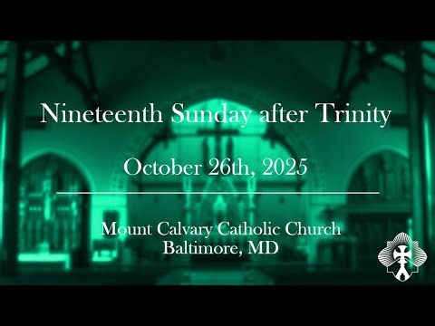 25-10-26 Nineteenth Sunday after Trinity