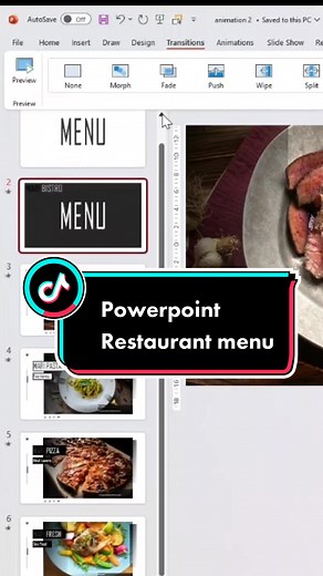◼️cool interactive menu you can create using poerrpoint #restaurant #foodlover #beefsteak #pizzalover #burgers #seafood #powerpointtutorial #powerpointpresentation #viral #viraltiktok