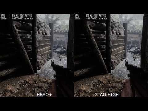HBAO+ Vs GTAO High CoD WWII (Ambient Occlusion Comparison) [GTX 1080, i7 4790k]