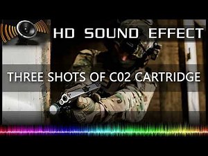 HAND GUN THREE SHOTS OF C02 CARTRIDGE GUN SFX | HD Sound Effects