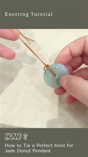 How to Tie a Perfect Knot for Jade Donut Pendants Easy Jewelry Tutorial 📿