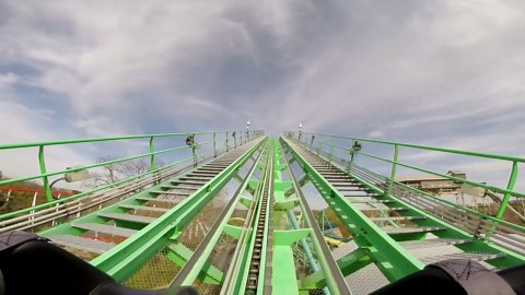 Hydra Roller Coaster POV from Dorney Park
