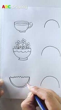 Objects Drawing With Half Circle | Easy Drawing Ideoa