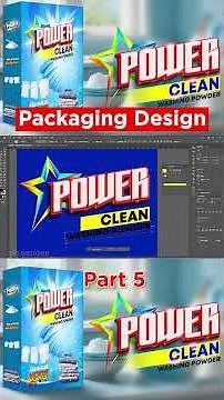 Detergent Box Packaging Design Using PS + AI | Part 5 of 8 #shorts