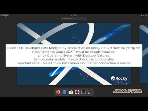 Oracle Data Modeler 23.1 Installation on Rocky Linux 9 from zip archive with sample dmd files