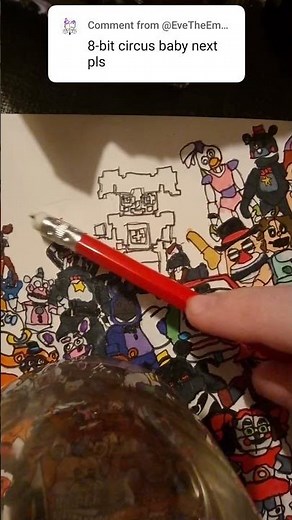 #fnaf 8-bit circus baby drawing