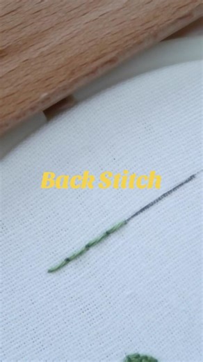 Back Stitch Mini Tutorial #embroidery #craft #beginnersstitch #handembroidery