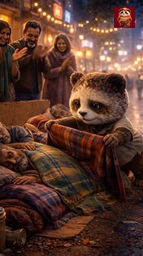 Panda the street Hero 🦸 🐼 #kindness #moralstory
