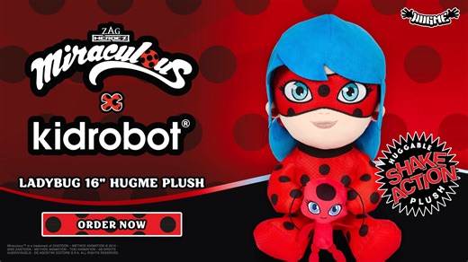 Spots on! Cuddle up with the lead character from Miraculous-- Ladybug is now a HugMe Plush with Shake Action! https://www.kidrobot.com/products/miraculous-ladybug-hugme-plush-with-shake-action | Kidrobot | Facebook