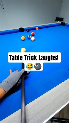 Table Trick Laughs! 😂🎱#funny #8ballpool #pool #billiardsgame #billiards