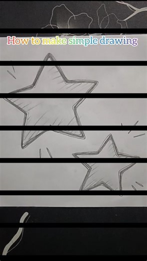 “Easy Double Star Drawing ⭐⭐ Step by Step ✏️” #art #sketch #shorts