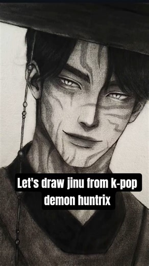 He’s not a hero… he’s a demon hunter. 😈🔥 #Jinu #KpopDemonHunter #jinukpopdemonhunters #fypシ #sketch