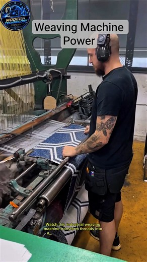 Weaving Machine Power #textile #factory #loom