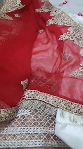 Sold Organza kamiz all over embroidery and hand work front Embroidery back and sleeves Silk Salwer Chiffon embroidery orna. | Threads n colours