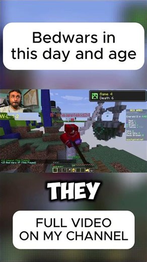 Minecraft Bedwars but I keep failing #hypixel #minecraftbedwars