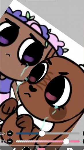 Bassie x Cocoa draw kiss fanart #dandysworld #bassie #shipp #art #cocoa