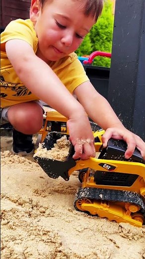 We Built a Bruder Toy Construction Site in Our Backyard