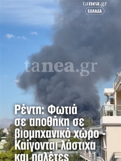 🔥 Αγ. Ιωάννης Ρέντη: Φωτιά ξέσπασε σε αποθήκη σε βιομηχανικό χώρο, με τις πρώτες πληροφορίες να αναφέρουν ότι καίγονται λάστιχα και παλέτες. 🚒 Στο σημείο έχουν κινητοποιηθεί δυνάμεις της Πυροσβεστικής για την κατάσβεση της πυρκαγιάς. 👨‍🚒 Στην επιχείρηση συμμετέχουν 9 πυροσβέστες με 3 οχήματα. #fire #renti #greece #athens #now #tanea