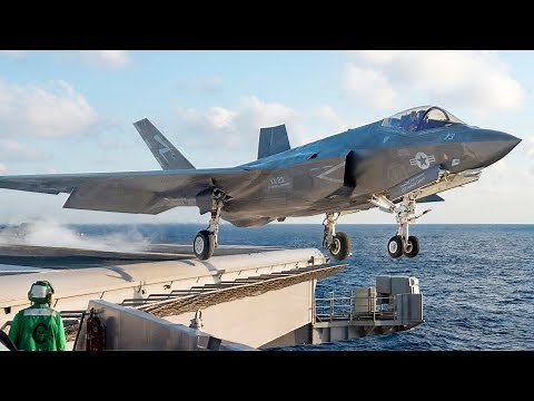 Stunning F-35 Catapult Launch From US Aircraft Carrier at Sea