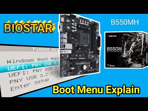 Setup Boot menu and Install windows in BIOSTAR B550MH motherboard