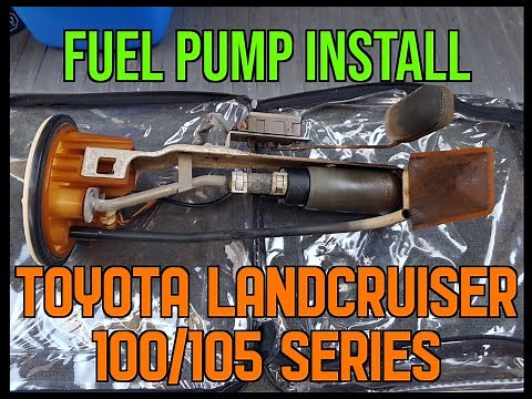 Toyota Landcruiser 100 105 series fuel pump install replacing faulty fuel tank pump with bosch pump