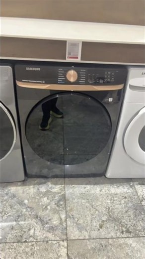 Samsung front load electric dryer brushed black