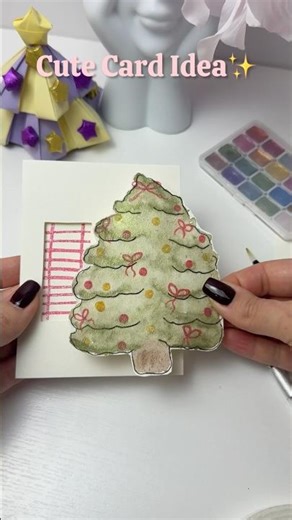 DIY Santa & Christmas Tree Card✂️ Simple DIY Holiday Idea 🎅🎄