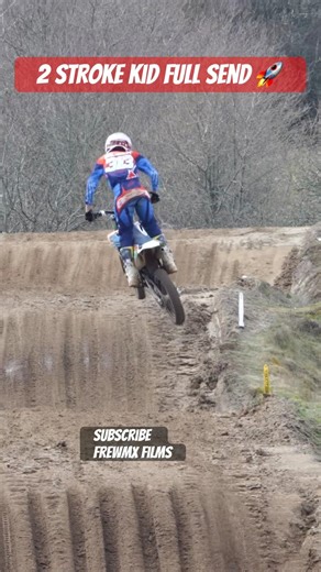 2 Stroke Dirt Bike Kid Goes Big! 💯🤯 #2stroke #dirtbike #motocross #kids #ytshorts