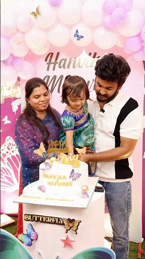 Hanvika birthday celebration mini vlog 🥳 #shorts #tamil #birthday #babyvideo #family #vlog #fun