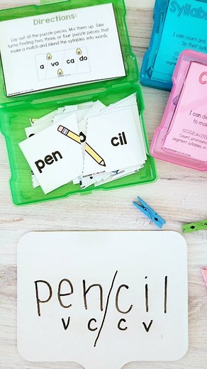 14K views · 304 reactions | These syllable task cards are included in...