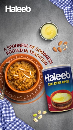 Rooted in tradition, enriched by taste — Haleeb Asli Desi Ghee makes every spoonful a trip back home. #Haleeb #FullCreamMilk #BringTheGoodnessHome #NewLook #BetterTaste