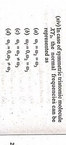 (xiv) In case of symmetric triatomic molecule X Y _ { 2 }, the ... | Filo