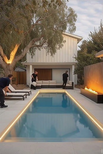 🤓making swimming pool in backyard. #swimmingpool #short #shorts