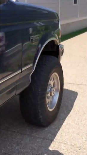 Installed wheel spacers on my OBS Ford to even out the track width #obs #ford #f250