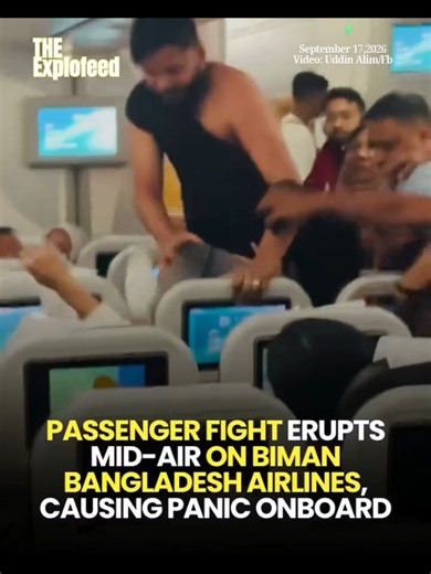 A confrontation reportedly broke out between passengers aboard a Biman Bangladesh Airlines flight on September 16, 2026, while the aircraft was in mid-air, triggering fear and concern among those on board. According to footage and information shared by Uddin Alim on Facebook , the altercation created a tense atmosphere inside the cabin, with passengers including children and elderly travelers reportedly becoming frightened by the sudden disturbance. The incident has drawn attention to the import
