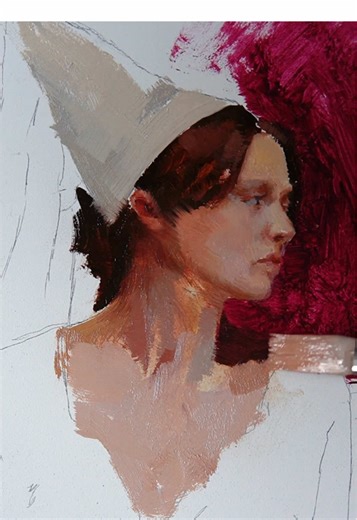 Princess Hennin Oil Painting Process