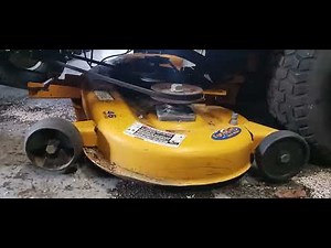 why does belts falls off deck Cub Cadet lawn mower.how to fix it from not falling off 46in deck