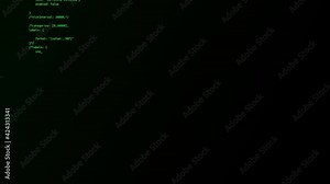 encrypted fast long scrolling programming security hacking code data flow stream on black white display new quality numbers letters coding techno joyful video 4k.