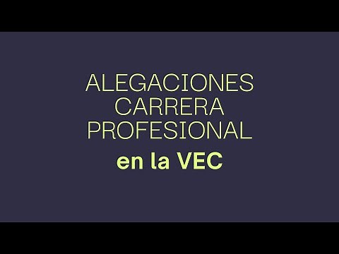 ALEGACIONES CARRERA PROFESIONAL DEL SAS EN LA VEC del SAS