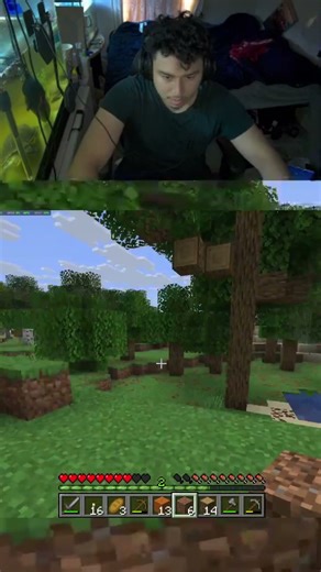 Minecraft Live: I Built My First Shelter! 🛠️ #shorts