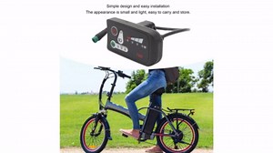 Electric Bike LED Display, ABS 24V 36V 48V Panel Screen Data Display Meter Portable Accessories Lightweight Electric Bicycle Display for Modification for 22.2mm Handlebars(#2)