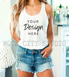 Next Level 1533 Tank Top Mockup | White Tank (PNG) - Etsy