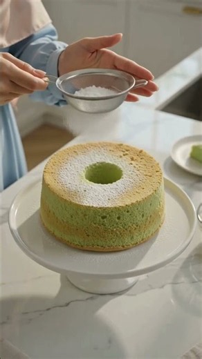 Singapore Pandan Chiffon Cake 🍰 | Relaxing No Talking Baking ASMR