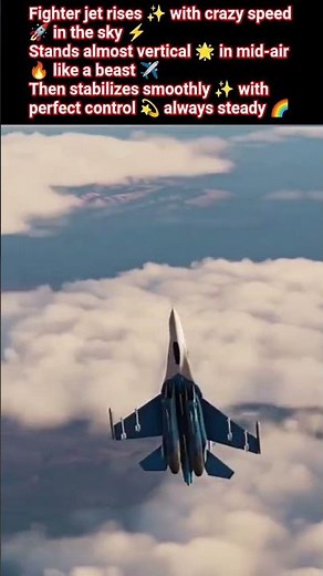 Fighter jet rises fast and stands powerful in the sky #airforce #fighterjets #aviation #military