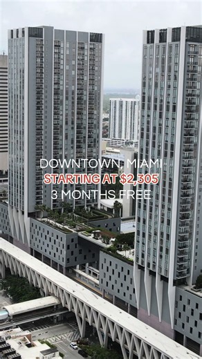 Downtown Miami High-Rise: 3 Months Rent Free, Starting $2,305