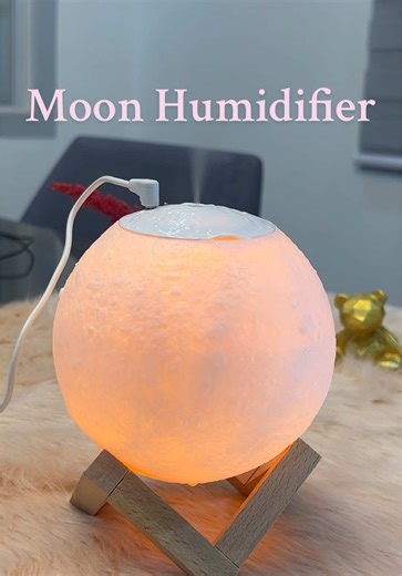 This moon humidifier is a whole vibe 🌙✨ Keeps the air fresh and my space cozy. #MoonHumidifier #CozyVibes #RoomGlowUp #ChillMode #HomeMustHaves #SelfCare