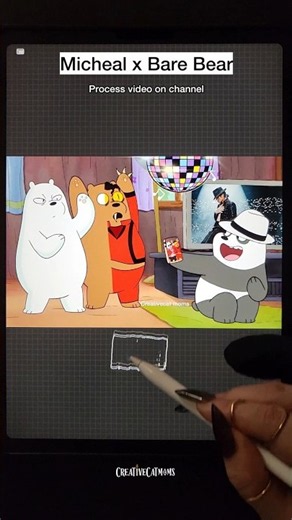 Michael Jackson in bare bears reveal! #shorts #art #michaeljackson